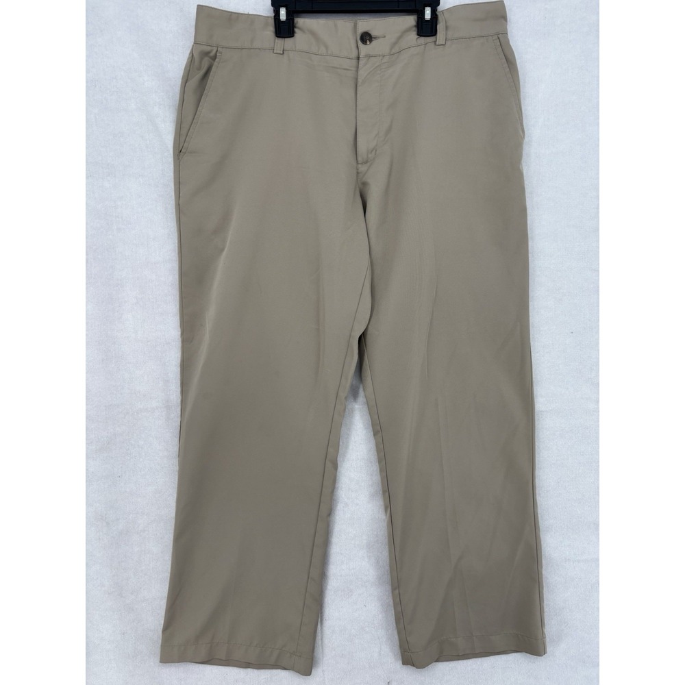 Adidas Climalite Golf Pants Men's 36x29 Performance Khaki Lightweight Flat Front